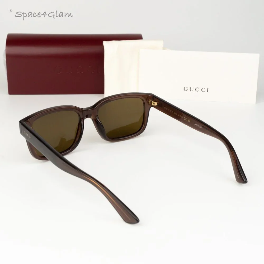 Gucci Men Sunglasses Brown Square GG1583S 004 NEW AUTHENTIC